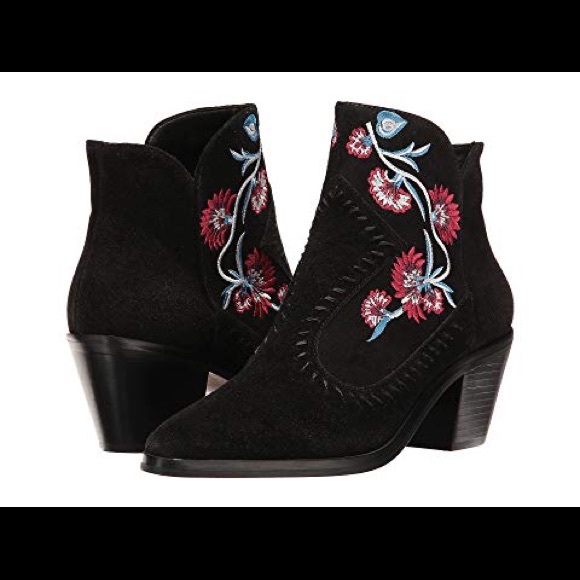 Rebecca Minkoff LuLu Suede Western Ankle Booties - Picture 2 of 8